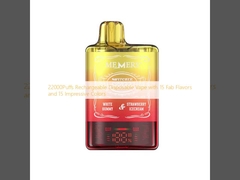 22000Puffs Vapor recarregável descartável com 15 sabores e 15 cores impressionantes