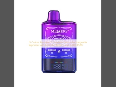 15 cores Reutilizável Vaporizador de cigarro eletrônico recarregável com bateria de 650mAh e 22000 puffs